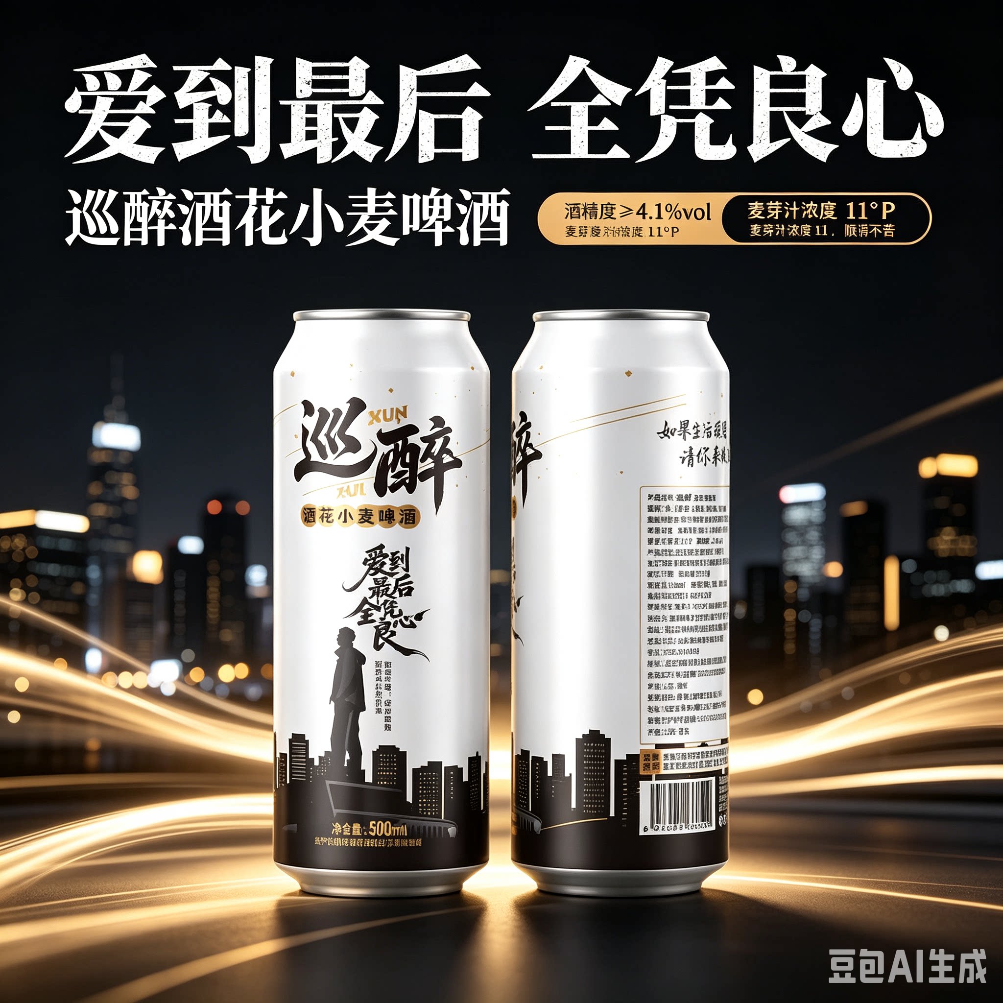 巡醉酒花小麦精酿啤酒4.1度