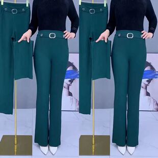 微喇裤女夏季新款薄款高腰弹力显高显瘦休闲宽松百搭西裤女士裤子