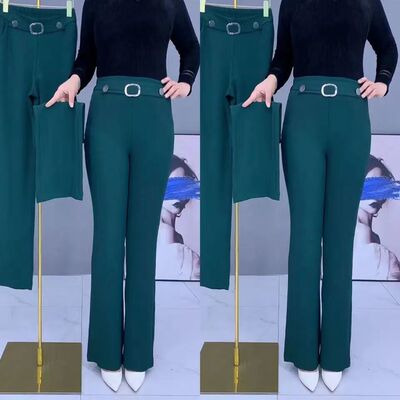 女微喇裤休闲裤弹力显高显瘦