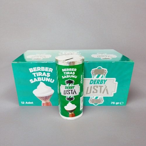 土耳其德比DERBY剃须皂老式肥皂香软化胡须剃须膏75g便携式剃须棒