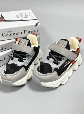 托米福儿新款冬季保暖男童女童稳步防滑运动机能休闲棉鞋