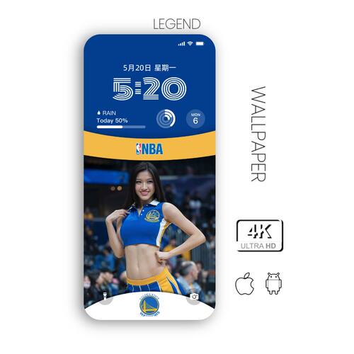 手机壁纸素材图片手机壁纸NBA篮球壁纸|金州勇士拉拉队114