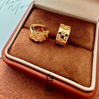 白榆宽面方钻几何耳扣