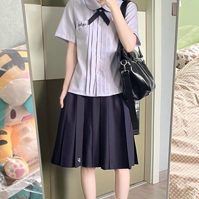 夏日和风铃  泰式衬衫短袖上衣学院风校供感原创JK制服套装