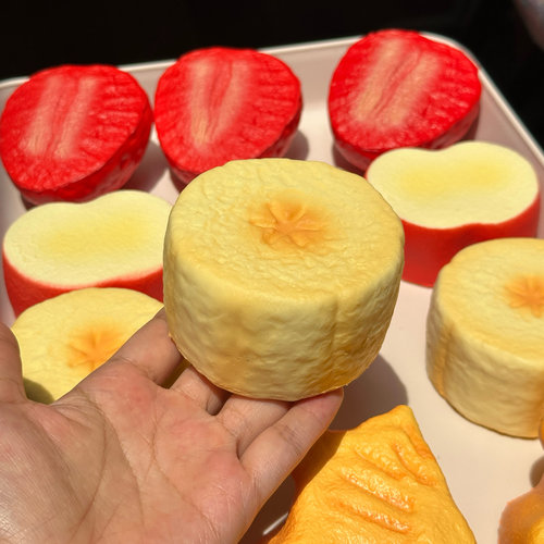 木吉仿真水果香蕉酥慢回弹玩具苹果草莓菠萝解压捏捏乐squishy
