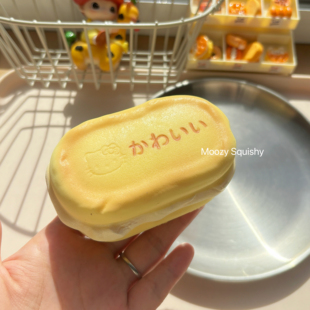 捏捏乐木吉慢回弹Kt厚蛋烧年糕解压玩具仿真食物发泄玩具squishy