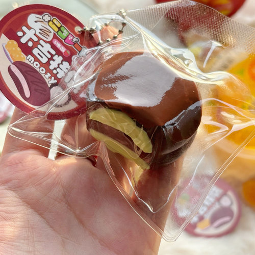 三文鱼块硅胶捏捏乐解压玩具发泄squishy奶油泥感挂件礼物创意