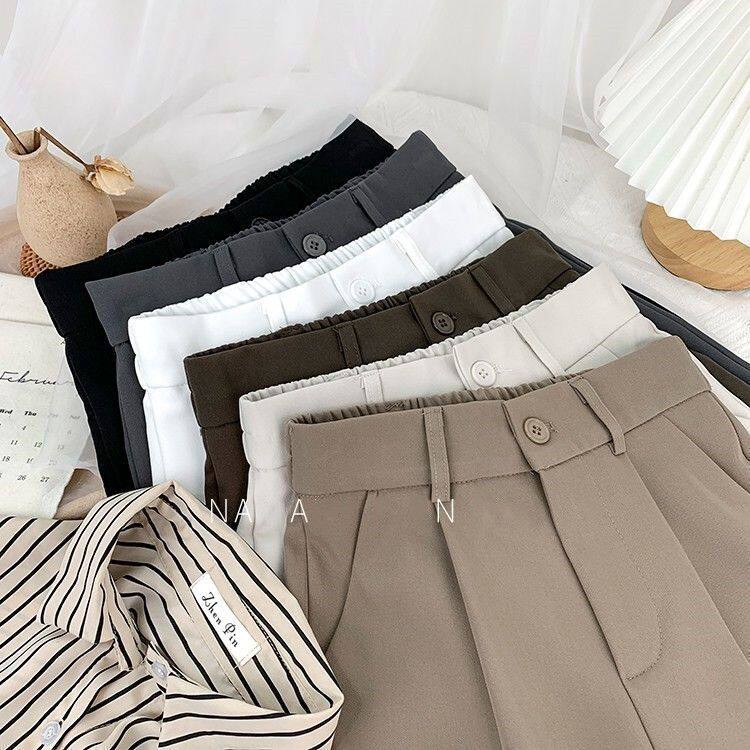 2026春秋小众西装裤子女高腰新款宽松显瘦百搭休闲直筒哈伦裤女潮