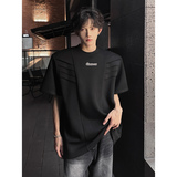 T55重磅垫肩多解构设计T恤男夏季韩版宽松半袖上衣男P48白色，商品下架区，星座404A