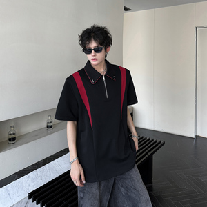 T92 新重磅小众设计感短袖polo计师款韩版潮流翻领半袖T男 P58图片