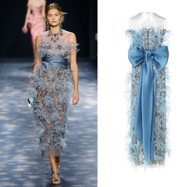 Marchesa礼服气质修身显瘦缝珠