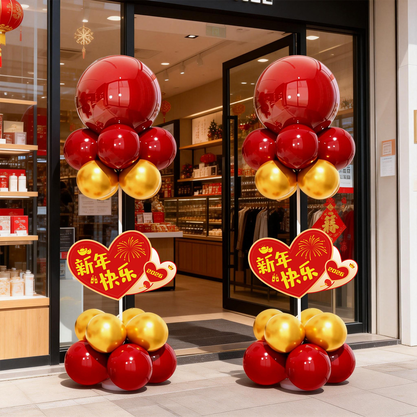 马年大吉气球立柱春节元旦新年摆件路引商场店铺学校装饰氛围背景,节庆用品/礼品,节日装扮用品,淘宝优惠券,粉丝福利购,淘宝优惠卷