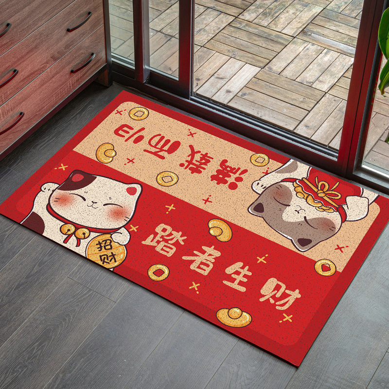 招财猫入户门地垫进门垫