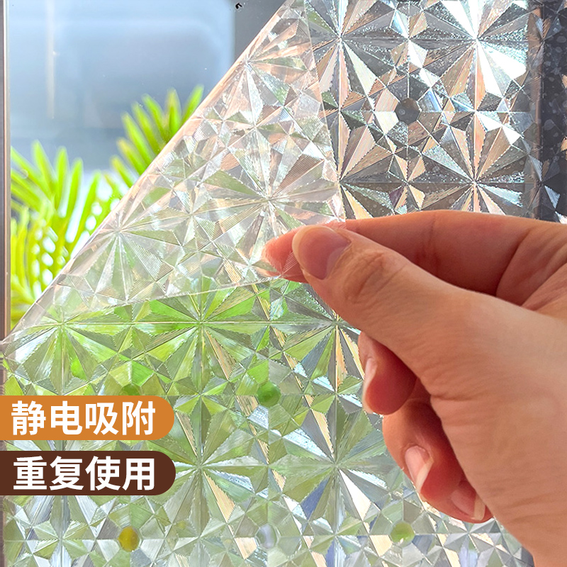 复古窗户贴纸防走光磨砂玻璃贴膜