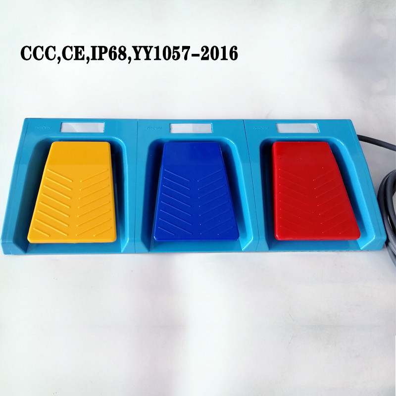 韩国进口脚踏开关防水医用三联脚踩控制凯昆HRF-M53 3个脚踏IP68