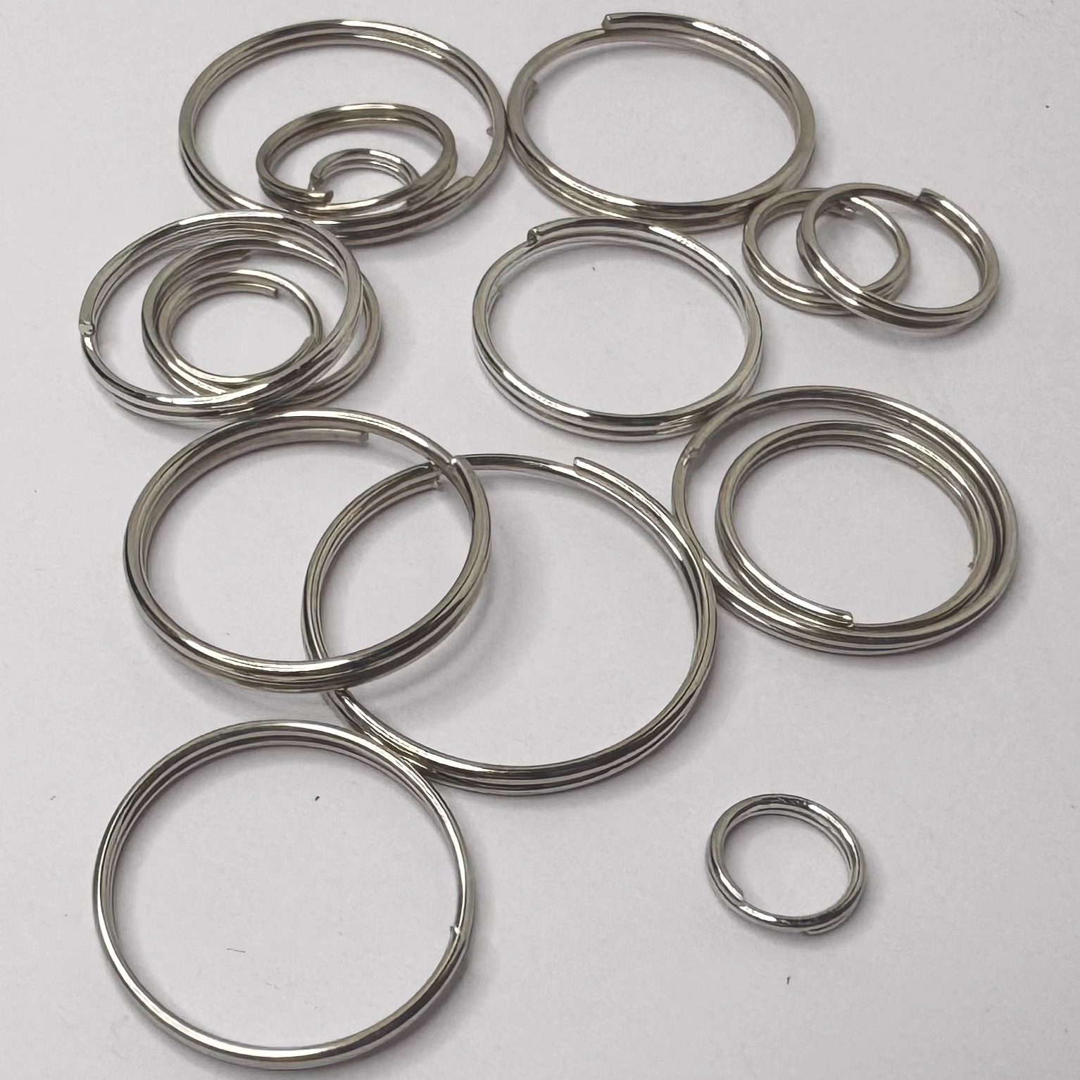 200个500个钢丝圈DIY配件超小6mm8mm10mm18mm多规格钥匙圈钥匙环