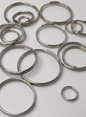 200个500个钢丝圈DIY配件超小6mm8mm10mm18mm多规格钥匙圈钥匙环