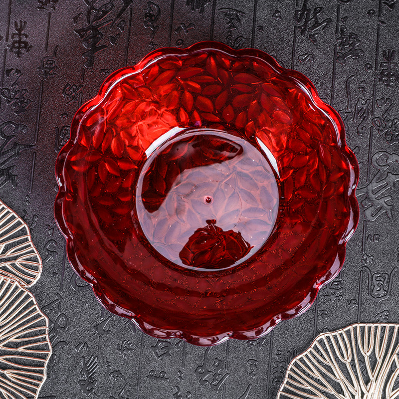 PS加厚塑料中式喜庆干果盘