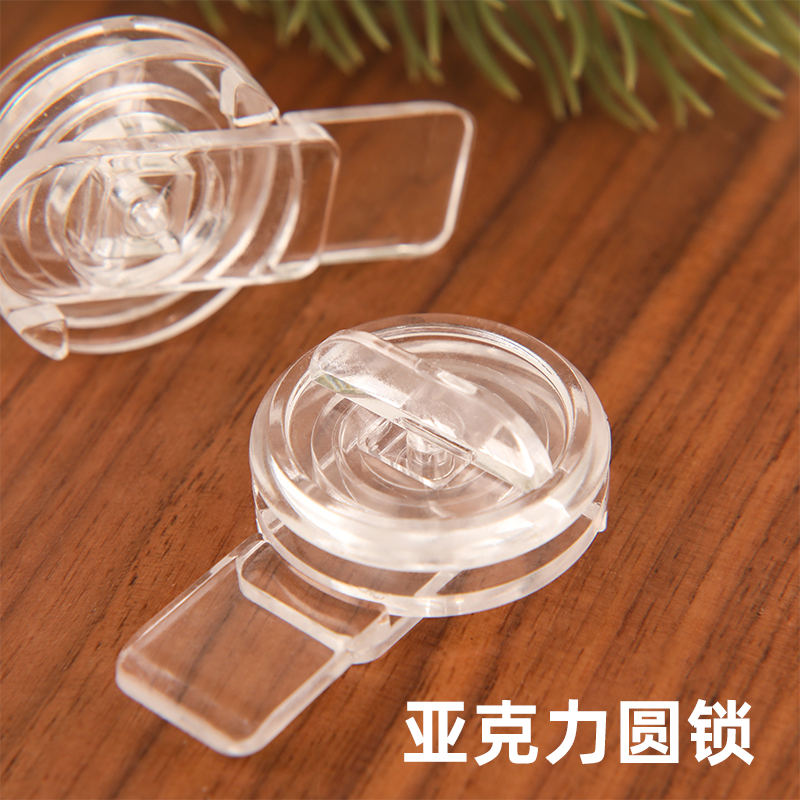 锁扣塑料搭扣圆形旋转锁