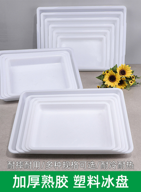 【塑料托盘】白色快餐盘托盘方形水杯托盘茶盘冰箱保鲜盘收纳盘子