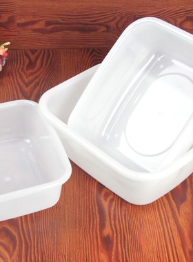 塑料洗菜盆白色方盆洗碗盆方形洗脸盆厨房塑料方盆洗碗盆特价批