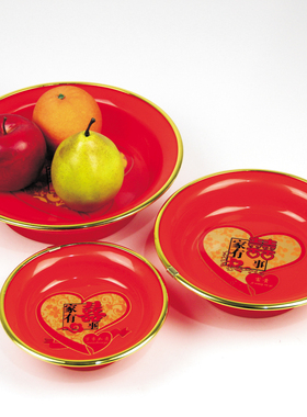 【红色塑料果盘】烫金供盘水果盘婚庆结婚喜盘糖果瓜子盘特价批