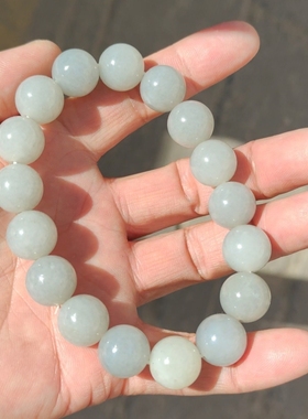 正品新疆和田玉籽料点墨青花籽料手链新款手串天然玉龙河真玉包邮