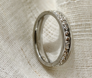 Loc 福利 小众品牌设计 保色钛钢 钻石戒指钻石排戒喜钻