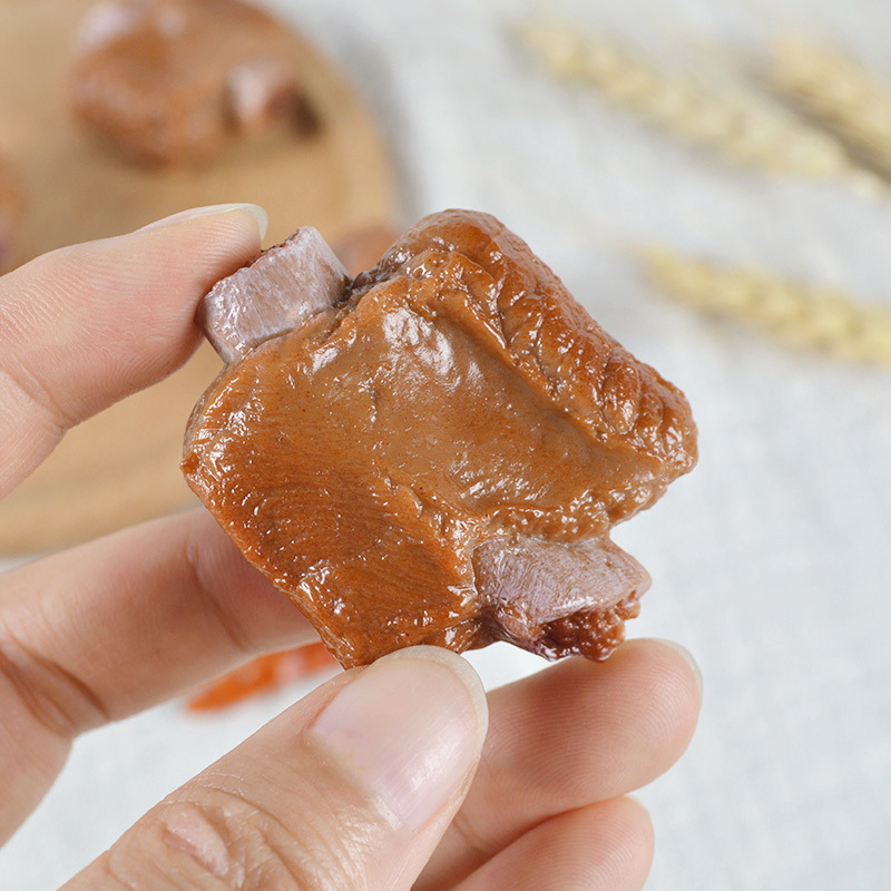 PVC仿真排骨模型道具大号创意仿真食品排骨食物菜品食玩摆件