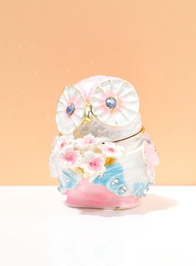 耳钉戒指首饰盒樱花猫头鹰欧式高