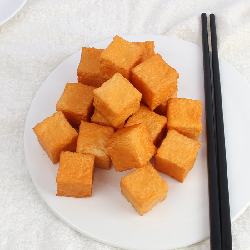 仿真鱼豆腐香干块豆干食物模型食玩火锅店菜品展示道具幼儿园教具