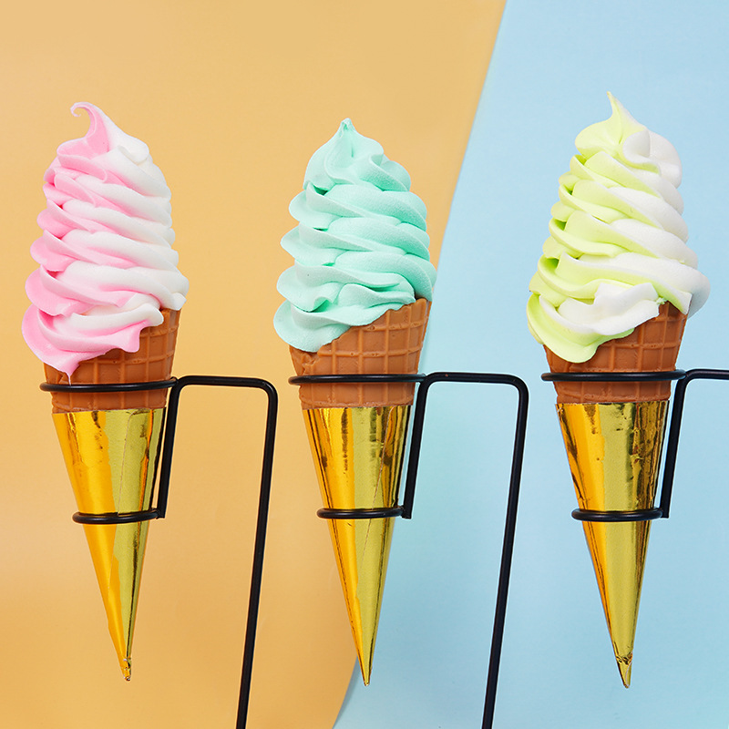 仿真火炬冰淇淋甜筒模型夜市冷饮车甜品冰激凌装饰实物拍照道具