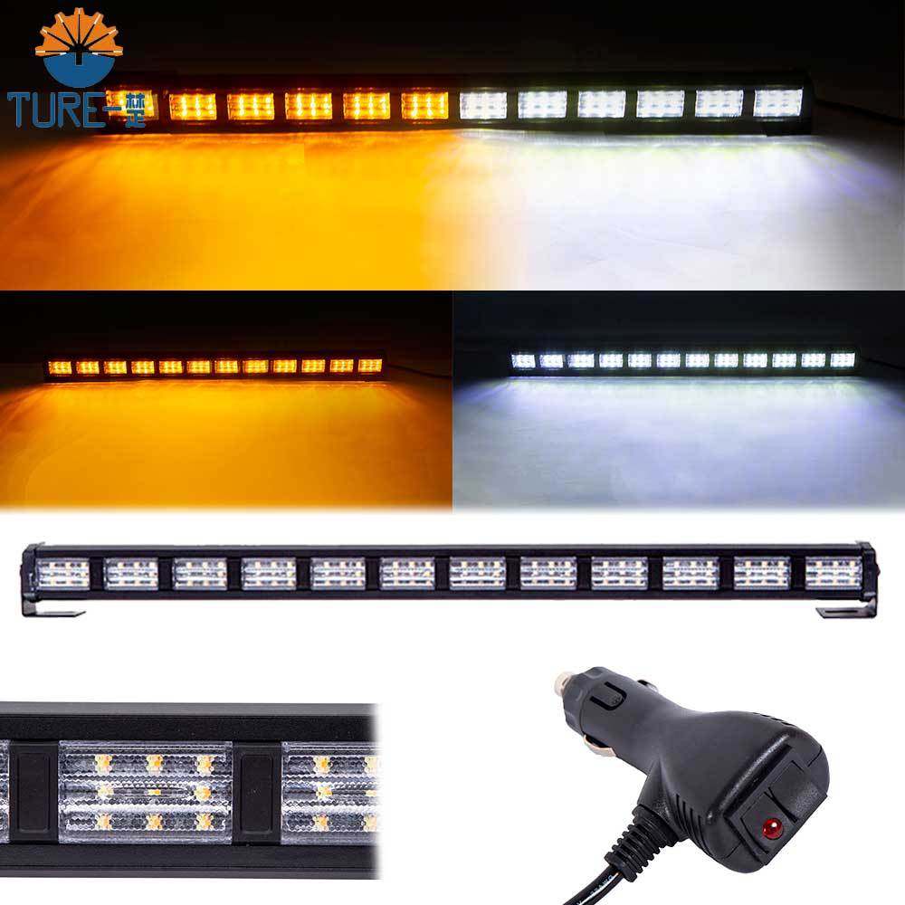 22寸36LED双色爆闪警示长条杠灯 汽车越野车顶紧急频闪棍灯12-24V