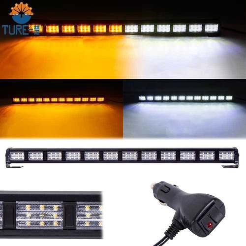 22寸36LED双色爆闪警示长条杠灯 汽车越野车顶紧急频闪棍灯12-24V