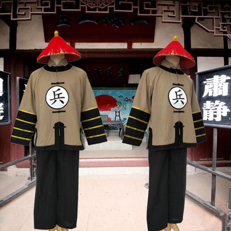 古装侍卫影视演出服装清朝官兵服装古代士兵服装衙门兵字服