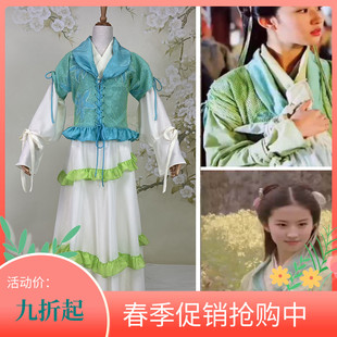 灵儿同款古装影视剧 仙剑奇侠传古装刘亦菲 绿色唯美侠女古装