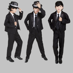 迈克尔杰克逊演出服装踢踏舞蹈MJ模仿儿童表演服爵士舞小西服礼服
