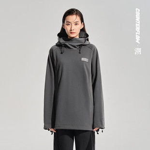 李宁CF卫衣男女2023新款 针织运动服AWDSH69 套头连帽情侣休闲秋季