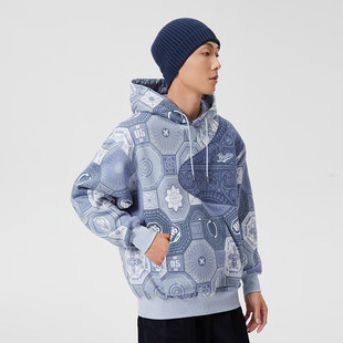 加绒宽松套头连帽卫衣AWDR781 李宁反伍BADFIVE篮球男女同款