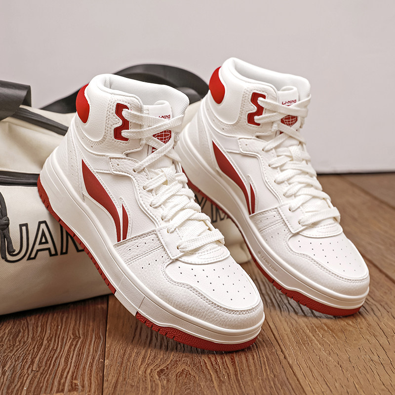 李宁天迹soft hi板鞋男鞋春秋季新款休闲鞋时尚高帮运动鞋AGCU367