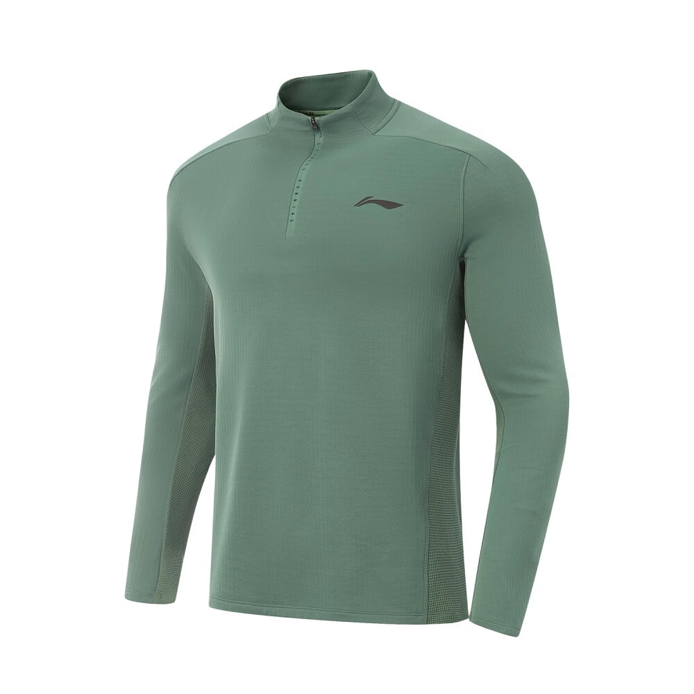 李宁长袖T恤男2025秋冬跑步系列紧身上衣针织运动服ATLV221