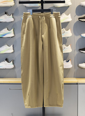 李宁卫裤男时尚长裤2025冬季故宫联名宽松针织运动弯刀裤AKLV909