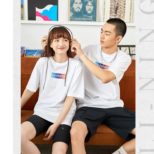 Li Ning, спортивные летние шорты, футболка с коротким рукавом, спортивный костюм