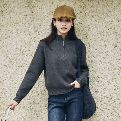 柒量一裁小个子毛针织衫毛织上衣