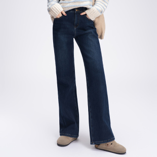 秋冬新款 小个子深蓝色牛仔裤 时尚 女牛仔裤 96cm1487 大柒