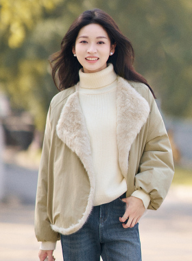 柒量一裁小个子浅卡其色夹克外套新款今年流行爆款3825