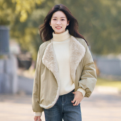 柒量一裁小个子浅卡其色夹克外套