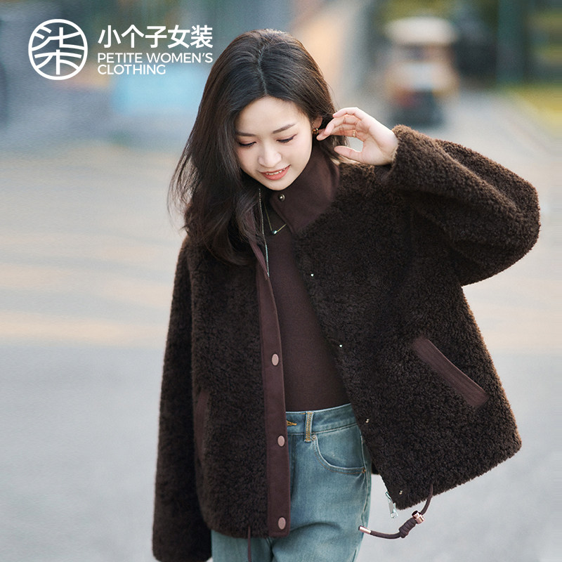 柒量一裁咖色羊羔毛外套秋冬新款外套新款今年流行女3655,女装/女士精品,短外套,淘宝优惠券,粉丝福利购,淘宝优惠卷