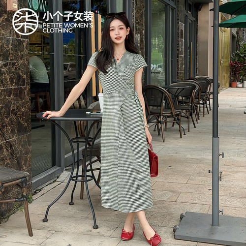 柒量一裁小个子浪漫女夏连衣裙