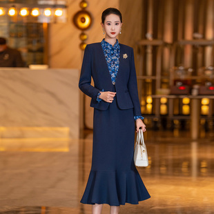 女装 新中式 裙女2026春新款 套装 高端醋酸拼接蕾丝连衣裙两件套 西装